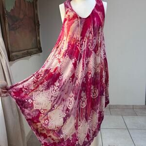Handkerchief Hem Maxi Dress Tie Dye Boho Festival Fairycore Women S